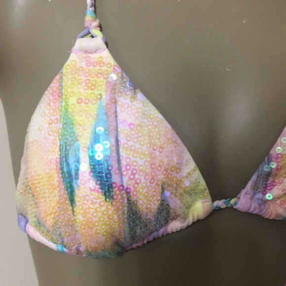 Victoria’s Secret Sequin Triangle Bikini Top - Picture 2 of 6
